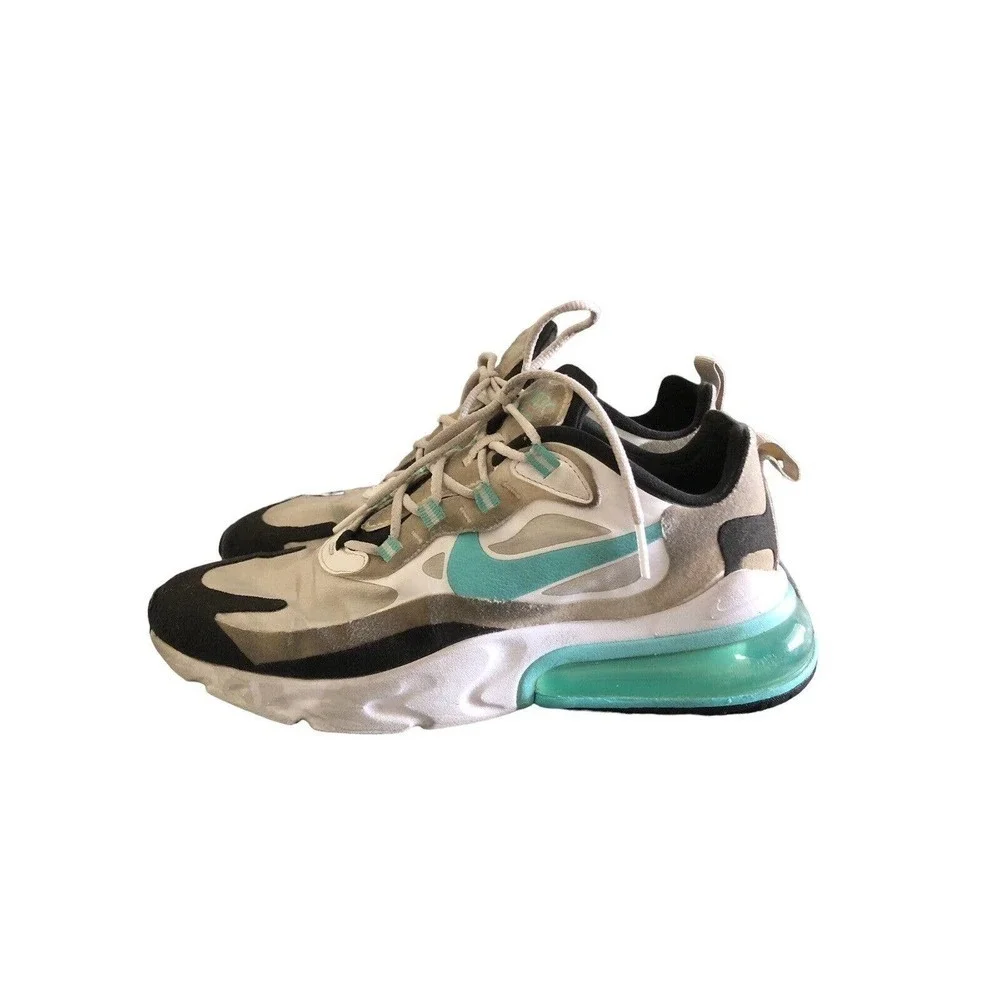 Nike Air Max 270 React Women’s Shoes White Aurora Green Black CJ0619 001 Sz 8